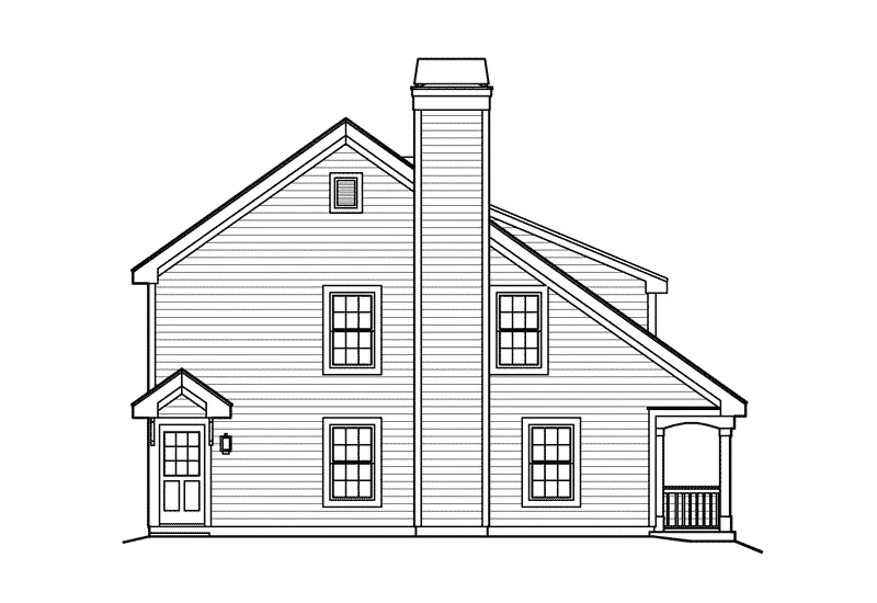 Traditional House Plan Left Elevation - Summertree Cottage Home 007D-0179 - Shop House Plans and More