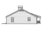 Country House Plan Left Elevation - Thornton Country Cabin Home 007D-0180 - Shop House Plans and More