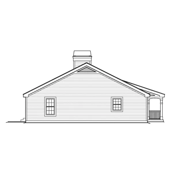 Cabin & Cottage House Plan Left Elevation - Thornton Country Cabin Home 007D-0180 - Shop House Plans and More