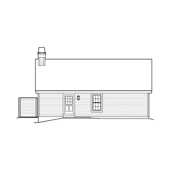 Cabin & Cottage House Plan Rear Elevation - Thornton Country Cabin Home 007D-0180 - Shop House Plans and More