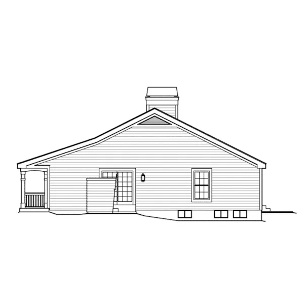 Cabin & Cottage House Plan Right Elevation - Thornton Country Cabin Home 007D-0180 - Shop House Plans and More