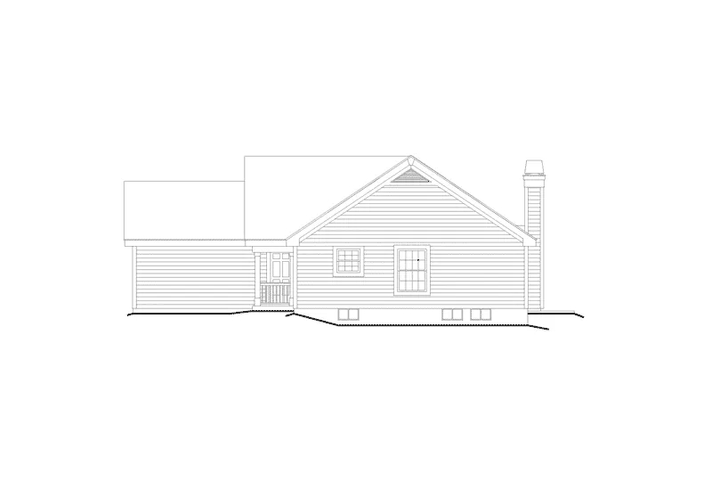 Ranch House Plan Right Elevation - Greenbay Ranch Home 007D-0181 - Search House Plans and More