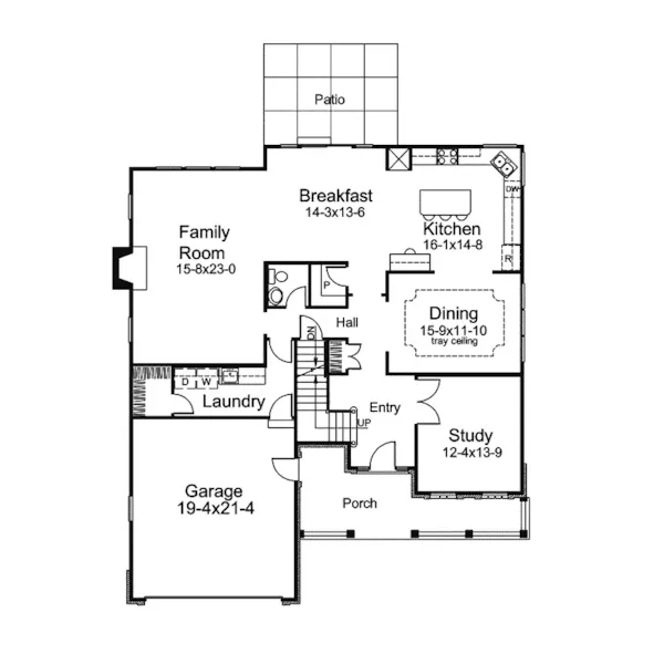 Country House Plan First Floor - Stonecroft Park Country Home 007D-0182 - Shop House Plans and More