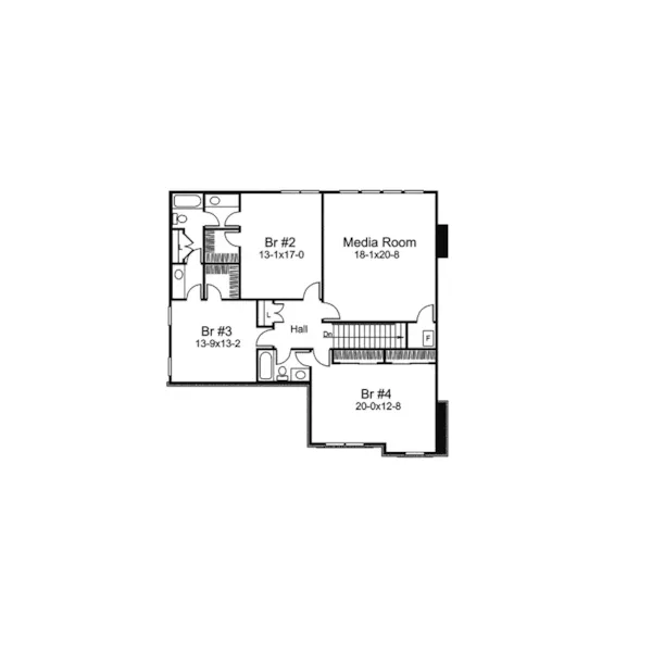 Traditional House Plan Second Floor - Stratford Manor European Home 007D-0183 - Shop House Plans and More