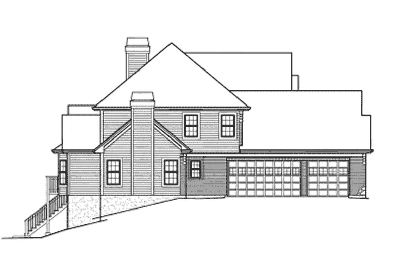 Traditional House Plan Left Elevation - Stratford Manor European Home 007D-0183 - Shop House Plans and More