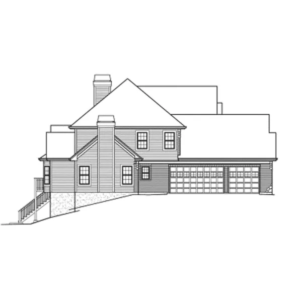 Traditional House Plan Left Elevation - Stratford Manor European Home 007D-0183 - Shop House Plans and More