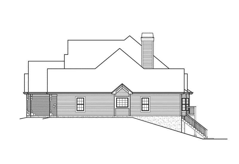 Traditional House Plan Right Elevation - Stratford Manor European Home 007D-0183 - Shop House Plans and More