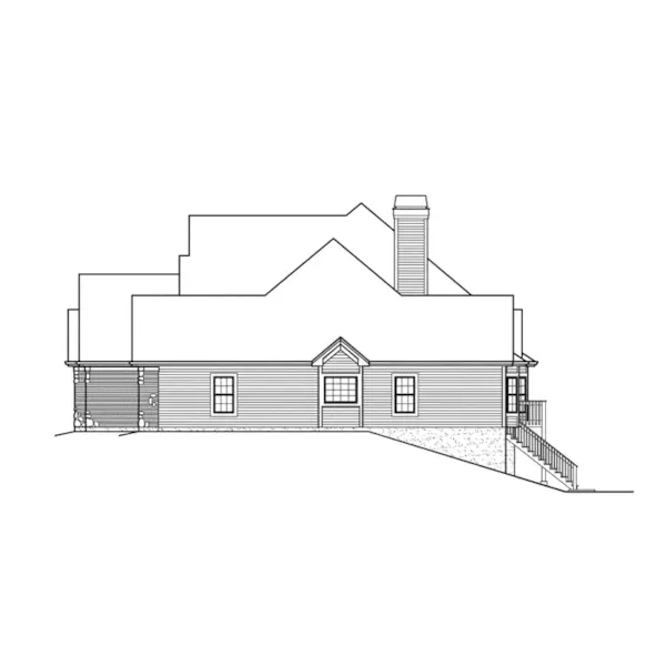 Traditional House Plan Right Elevation - Stratford Manor European Home 007D-0183 - Shop House Plans and More