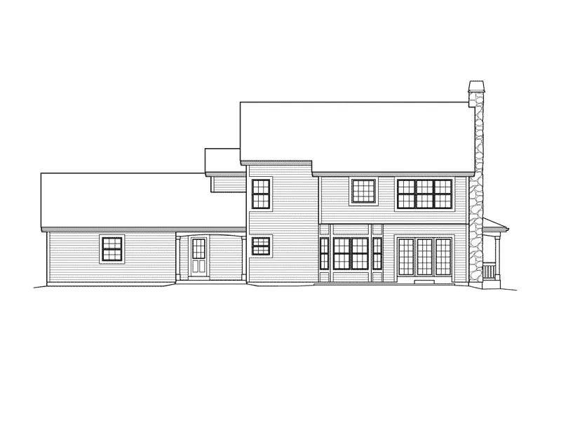 Country House Plan Rear Elevation - Milburn Manor Country Home 007D-0184 - Shop House Plans and More