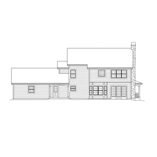 Country House Plan Rear Elevation - Milburn Manor Country Home 007D-0184 - Shop House Plans and More