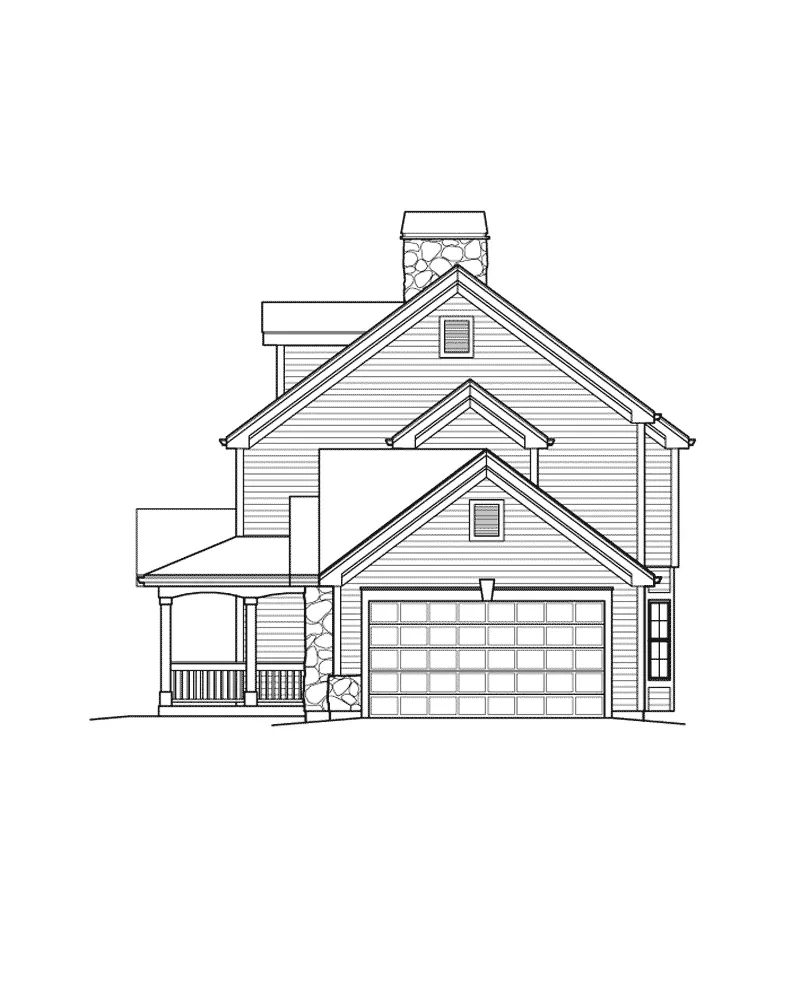 Farmhouse Plan Right Elevation - Milburn Manor Country Home 007D-0184 - Shop House Plans and More