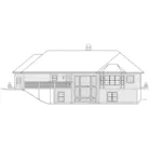 Arts & Crafts House Plan Rear Elevation - Compton Park Atrium Ranch Home 007D-0185 - Search House Plans and More