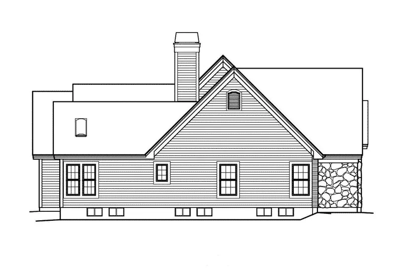 Country French House Plan Left Elevation - Solarium One-Story Home 007D-0186 - Shop House Plans and More