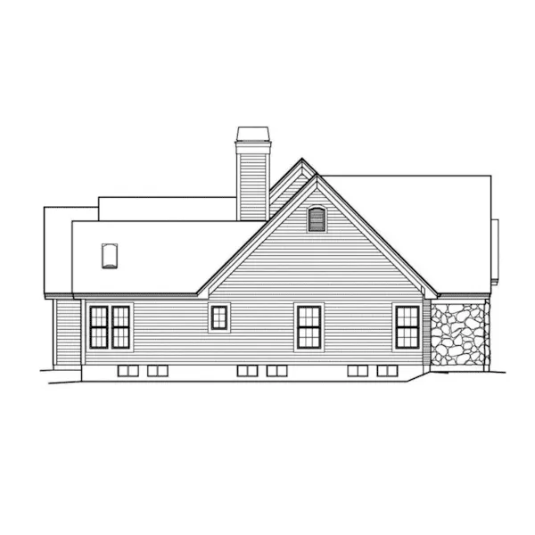 Country French House Plan Left Elevation - Solarium One-Story Home 007D-0186 - Shop House Plans and More