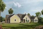 Country French House Plan Color Image of House - Solarium One-Story Home 007D-0186 - Shop House Plans and More