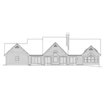 Country French House Plan Rear Elevation - Solarium One-Story Home 007D-0186 - Shop House Plans and More