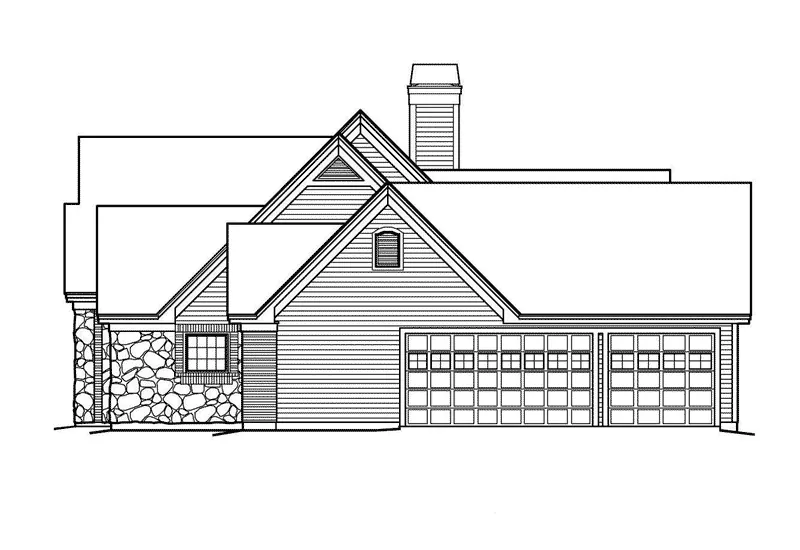 Country French House Plan Right Elevation - Solarium One-Story Home 007D-0186 - Shop House Plans and More