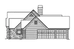 Ranch House Plan Right Elevation - Solarium One-Story Home 007D-0186 - Shop House Plans and More