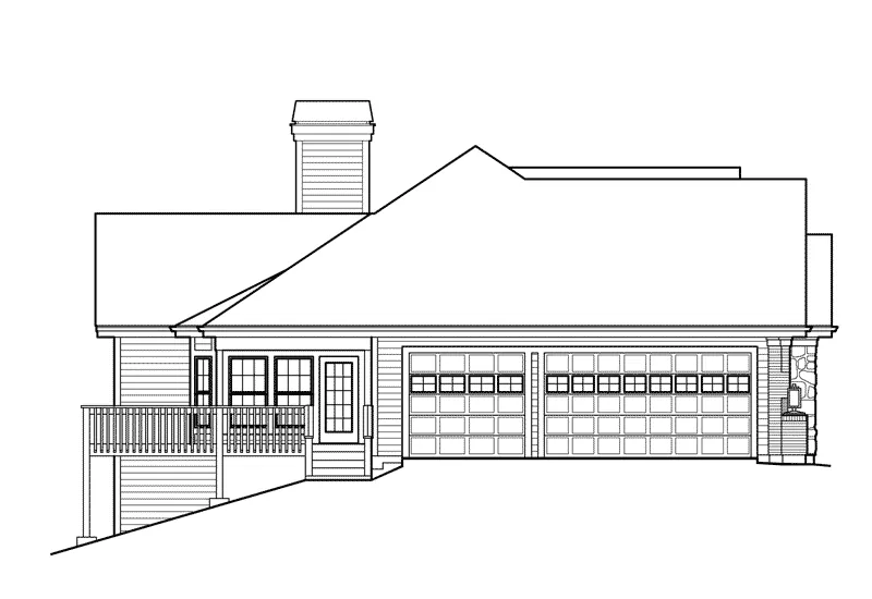 Sunbelt House Plan Left Elevation - Carmel Place Atrium Ranch Home 007D-0187 - Search House Plans and More