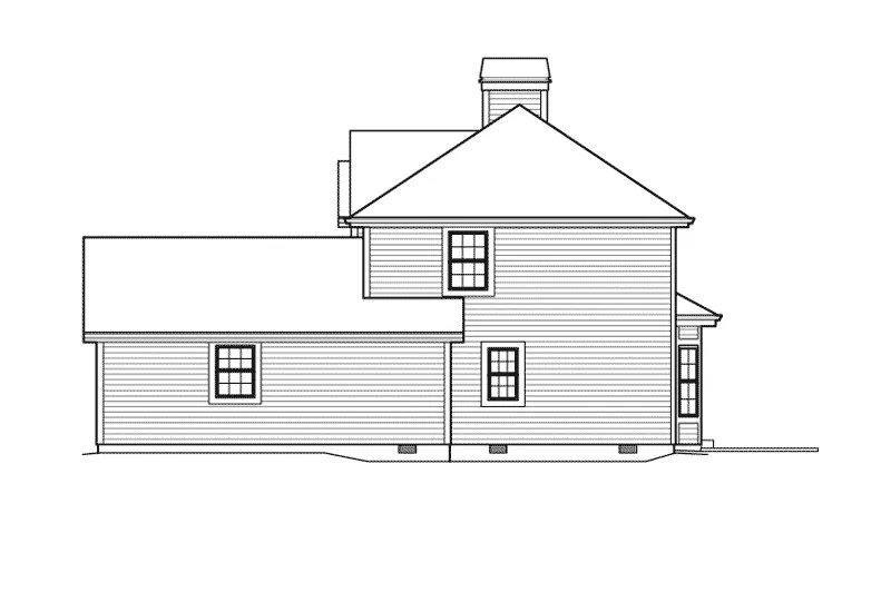 Southern House Plan Right Elevation - Hickory Manor Duplex Home 007D-0190 - Search House Plans and More