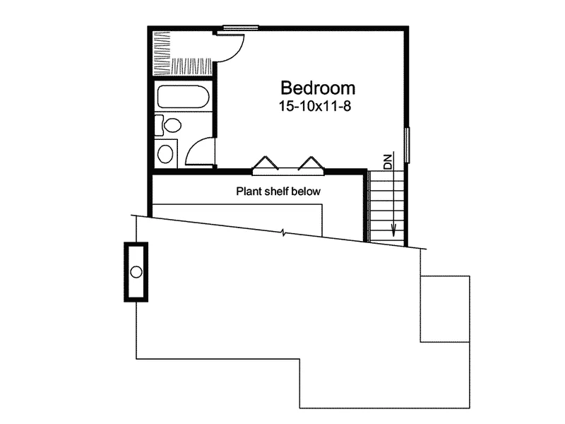 Cabin & Cottage Home Plan Second Floor 007D-0191