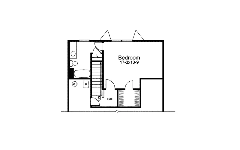Saltbox Home Plan Second Floor 007D-0194