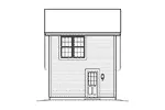 Saltbox House Plan Rear Elevation - Pinegrove Apartment Garage 007D-0195 | House Plans and More