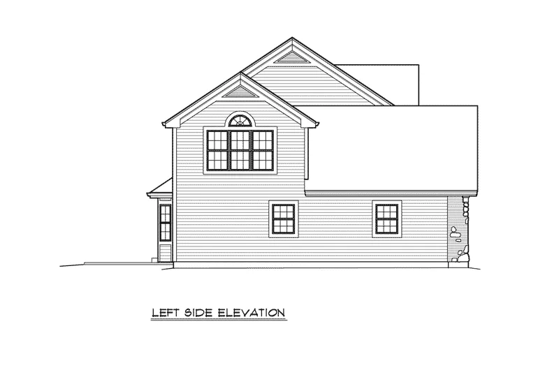 Traditional House Plan Left Elevation - Shamrock Place Country Home 007D-0197 - Shop House Plans and More