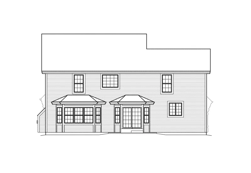 Traditional House Plan Rear Elevation - Shamrock Place Country Home 007D-0197 - Shop House Plans and More