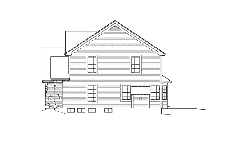 Traditional House Plan Right Elevation - Shamrock Place Country Home 007D-0197 - Shop House Plans and More