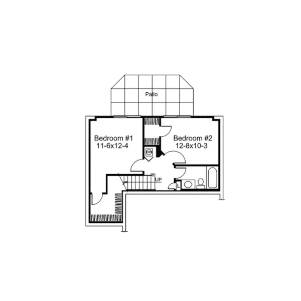 Contemporary House Plan Lower Level Floor - Lyn Lake Waterfront Home 007D-0198 - Shop House Plans and More