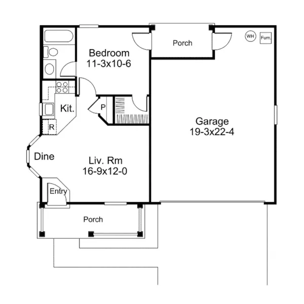 Traditional House Plan First Floor - Briaridge Cottage Home 007D-0199 - Search House Plans and More