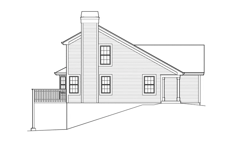 Traditional House Plan Left Elevation - Arcadia Saltbox Style Home 007D-0200 - Search House Plans and More