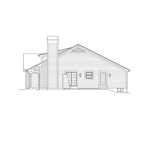 Ranch House Plan Right Elevation - Jenny Manor Country Ranch Home 007D-0201 - Search House Plans and More