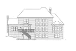 Tudor House Plan Rear Elevation - Westminster Heights Tudor Home 007D-0203 - Shop House Plans and More