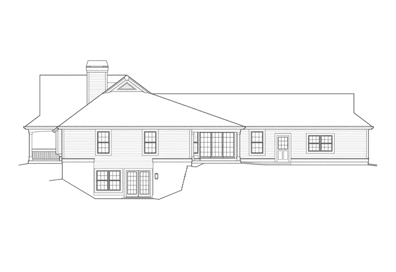 Country House Plan Right Elevation - Rochelle Bay Country Home 007D-0204 - Shop House Plans and More