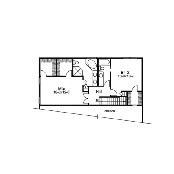 Country House Plan Second Floor - Greensaver I Efficient Home 007D-0205 - Search House Plans and More