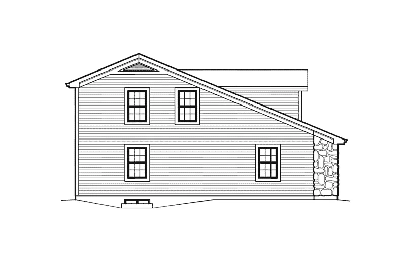 Country House Plan Left Elevation - Greensaver I Efficient Home 007D-0205 - Search House Plans and More