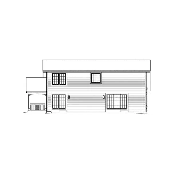 Country House Plan Rear Elevation - Greensaver I Efficient Home 007D-0205 - Search House Plans and More