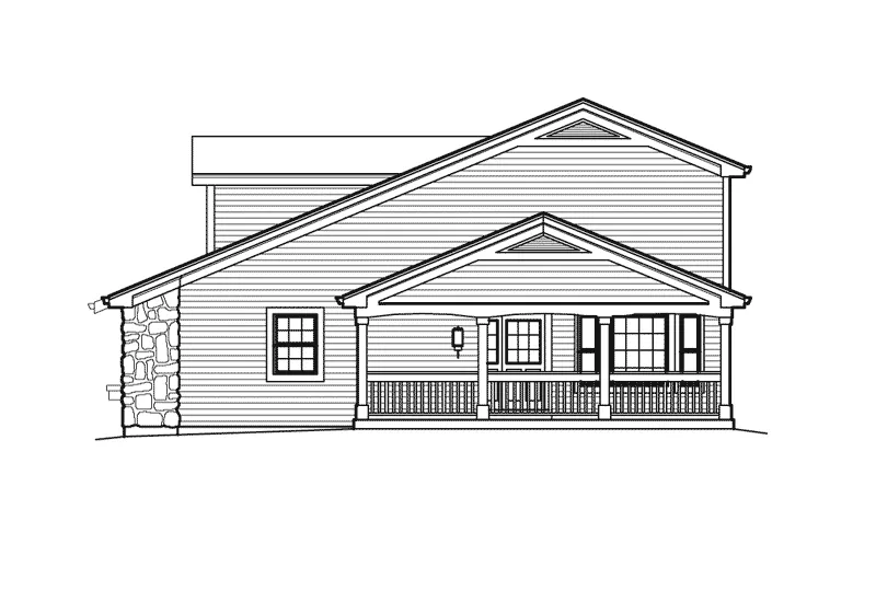 Country House Plan Right Elevation - Greensaver I Efficient Home 007D-0205 - Search House Plans and More