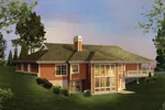 Country House Plan Color Image of House - Greensaver Atrium Berm Home 007D-0206 - Search House Plans and More
