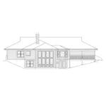 Ranch House Plan Rear Elevation - Greensaver Atrium Berm Home 007D-0206 - Search House Plans and More