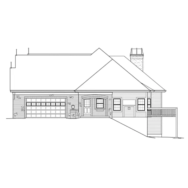 Ranch House Plan Right Elevation - Cheshire Hills Efficient Home 007D-0207 - Search House Plans and More