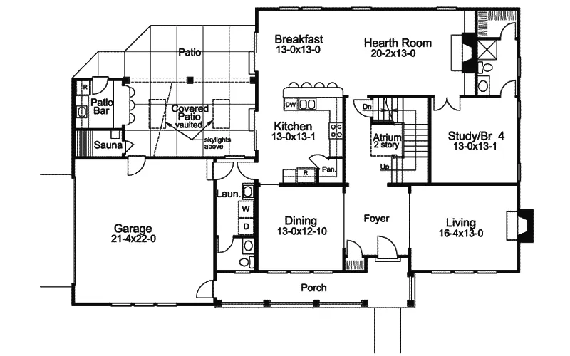 Country House Plan First Floor - Forest Lake Country Home 007D-0208 - Search House Plans and More