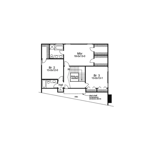 Country House Plan Second Floor - Forest Lake Country Home 007D-0208 - Search House Plans and More