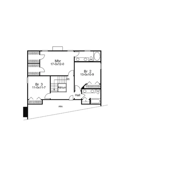 Contemporary House Plan Second Floor - Forest Park Contemporary Home 007D-0209 - Search House Plans and More