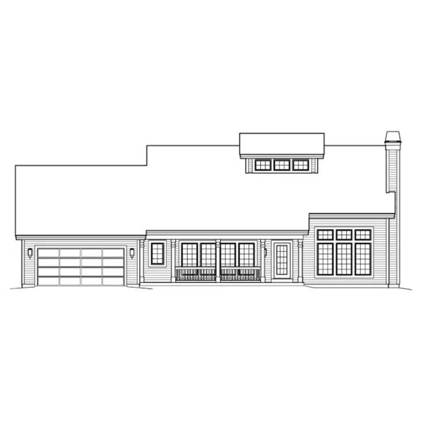 Contemporary House Plan Front Elevation - Forest Ridge Country Ranch Home 007D-0210 - Search House Plans and More