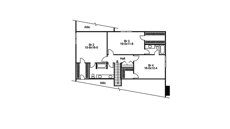 Contemporary House Plan Second Floor - Forest Falls Country Home 007D-0211 - Search House Plans and More