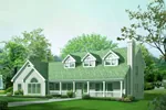 Three Large Dormers Top This Country Style Home