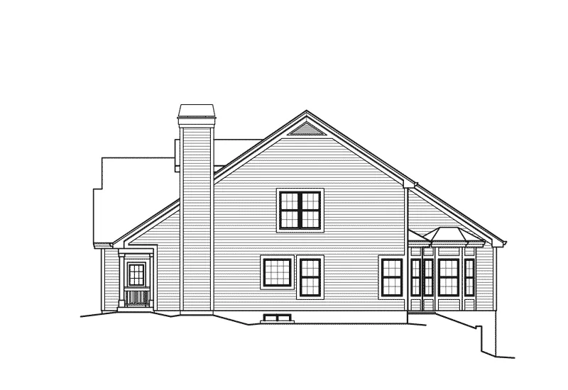 Contemporary House Plan Right Elevation - Forest Falls Country Home 007D-0211 - Search House Plans and More